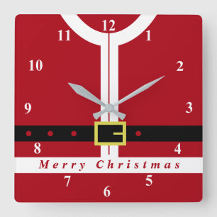 Horloge Carrée Joyeux Noël - Père Noël