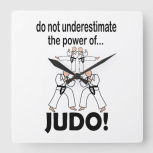 Horloge Carrée Judo Arts Martiaux Karate Taekwondo Judo