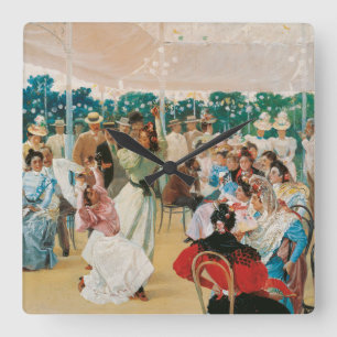 Horloge Carrée Julio Romero De Torres - La Foire De Cordoue