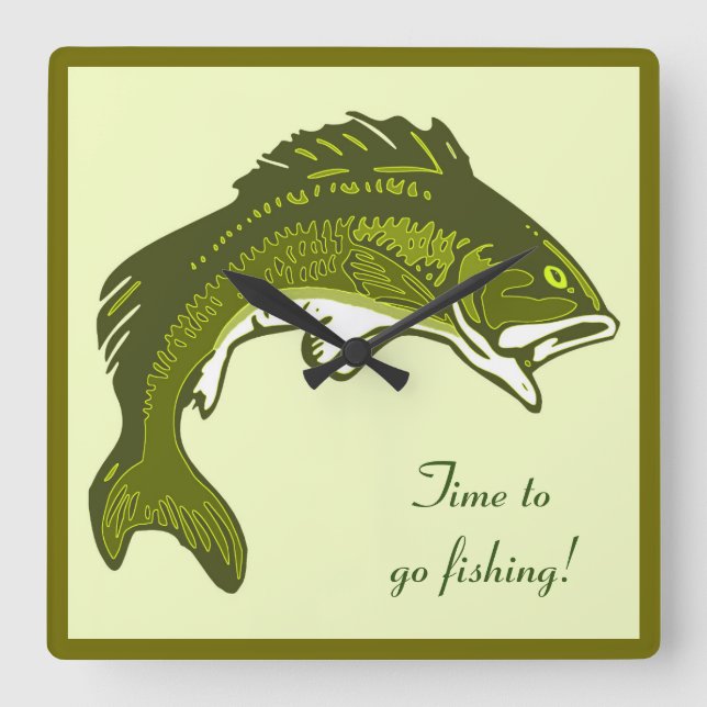 Horloge Carrée Jumping Bass Clock (Recto)