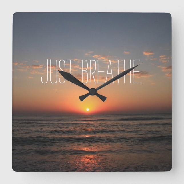 Horloge Carrée Juste Breathe (Recto)