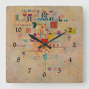 Horloge Carrée Kandinsky - Graceful Ascent