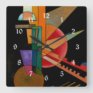 Horloge Carrée Kandinsky - Interprétation Abstraite