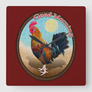 Horloge Carrée Key West - Coq tzigane Good Morning Vintage Oval