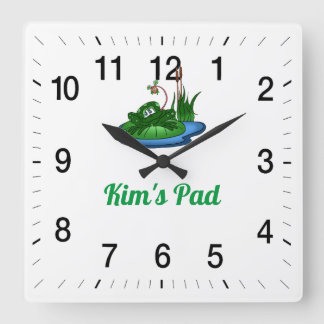 Horloge Carrée Kim's Pad Square Wall Clock