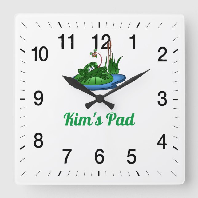 Horloge Carrée Kim's Pad Square Wall Clock (Recto)