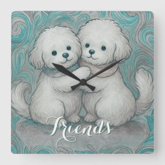 Horloge Carrée Kindred Paws 