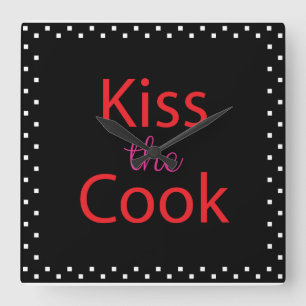 Horloge Carrée Kiss The Cook