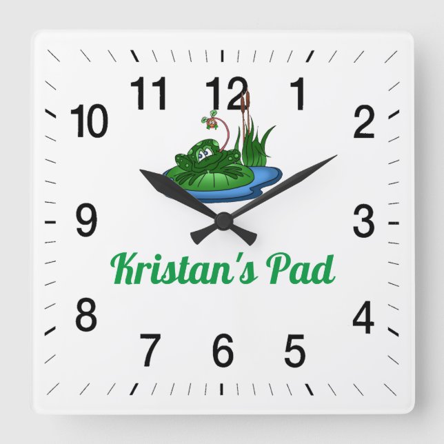 Horloge Carrée Kristan's Pad Square Wall Clock (Recto)