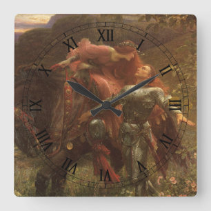 Horloge Carrée La Belle Dame sans Merci par Sir Frank Dicksee
