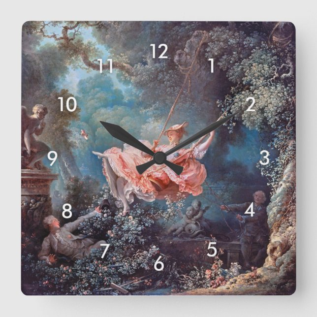 Horloge Carrée La Coupe, Fragonard (Recto)
