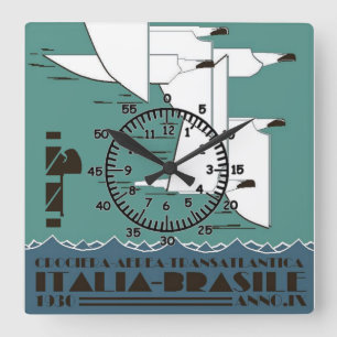 Horloge Carrée La Crociera Aerea Transatlantica