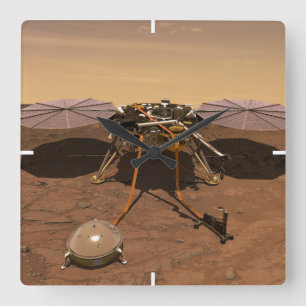 Horloge Carrée La Landre D'Insight Fonctionnant Sur La Surface De