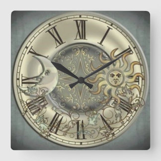 Horloge Carrée La Luna y el Sol