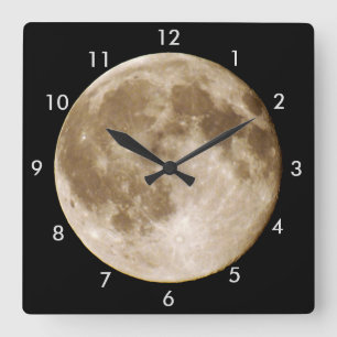 Horloge Carrée La lune est-elle faite de fromage ?