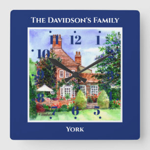Horloge Carrée La Maison Seigneuriale Heslington York Angleterre 