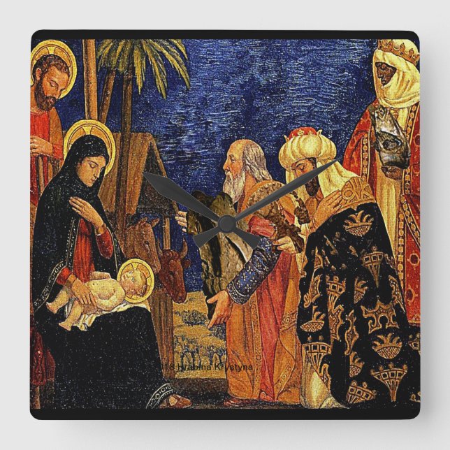 HORLOGE CARRÉE LA NATIVITÉ #5 (Recto)