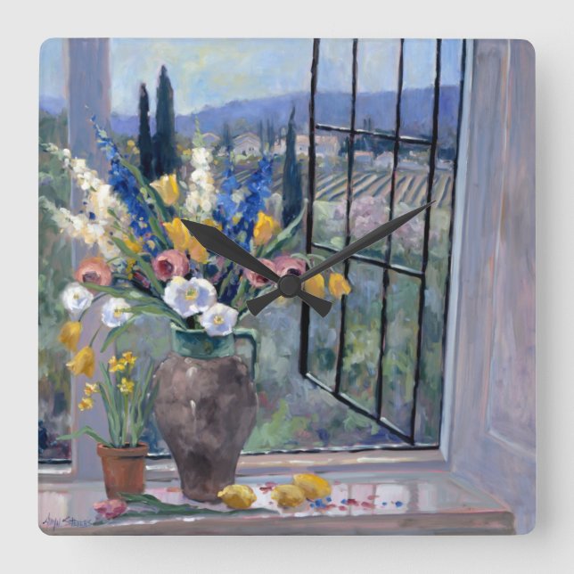 Horloge Carrée La Toscane Hillside II (Recto)