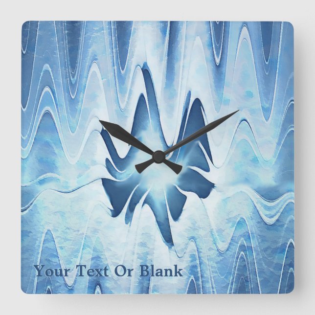 Horloge Carrée Lac glaciaire (Recto)