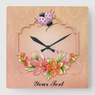 Horloge Carrée Ladybug Wall