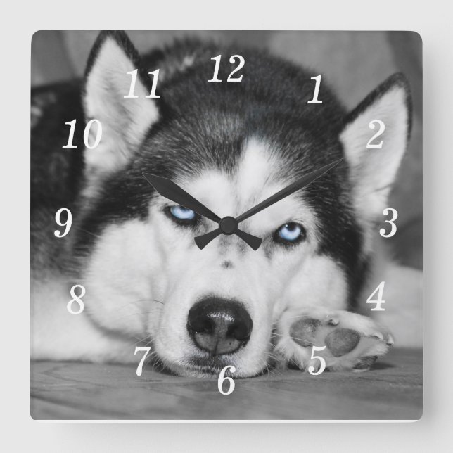 Horloge Carrée Laissez-moi veuillez dormir (Recto)
