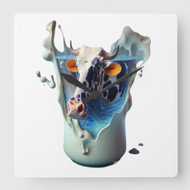 Horloge Carrée Lait de vache (Recto)