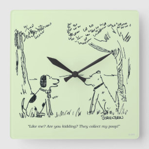 Horloge Carrée L'amour du chien