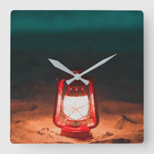 Horloge Carrée Lampe à huile