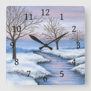 Horloge Carrée Landscape 231 winter snow