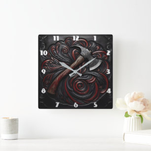 Horloge Carrée L'ange décoratif des pompiers