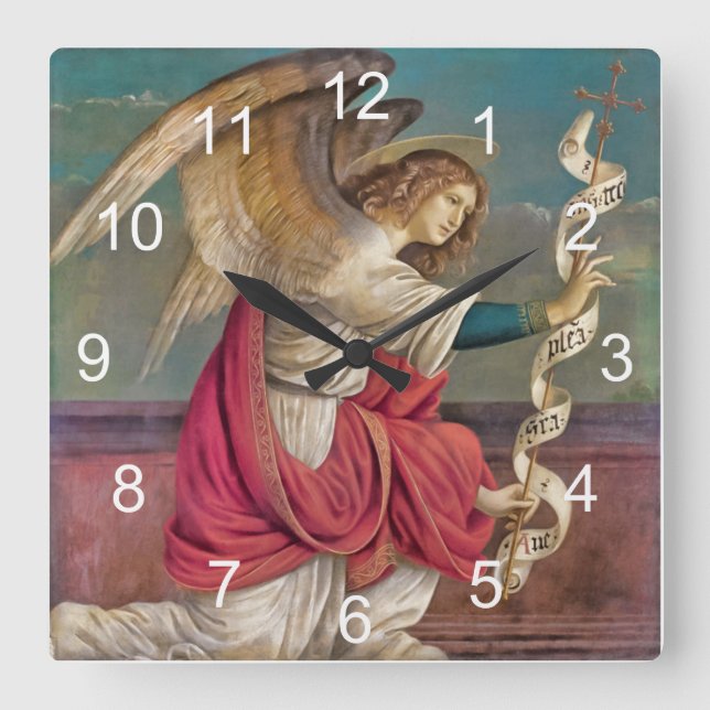 Horloge Carrée L'ange Gabriel (Recto)