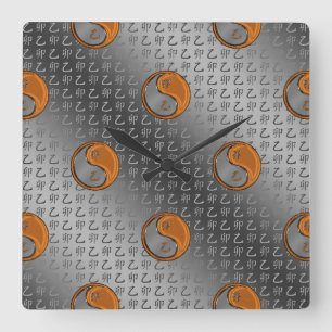 Horloge Carrée Lapin de Bois