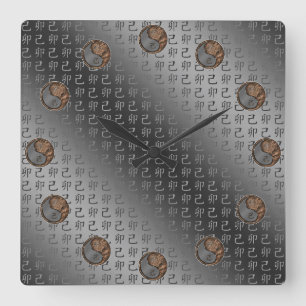 Horloge Carrée Lapin de Terre
