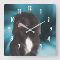 L'art du chien Pekingese noir
