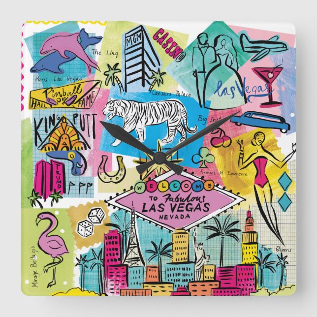 Horloge Carrée Las Vegas, Nevada (Recto)