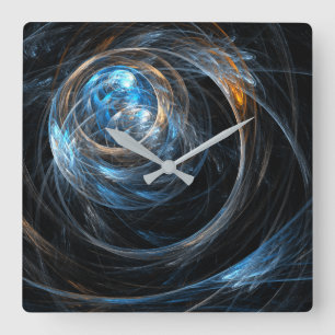 Horloge Carrée Le Carré d'art Abstrait mondial