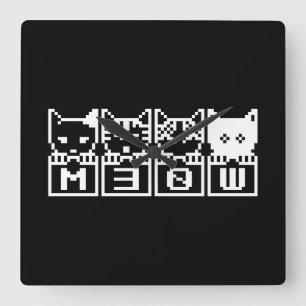 HORLOGE CARRÉE LE CHATS M30W 8 BITS