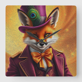 Horloge Carrée Le diplomate Sly Fox