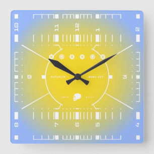 Horloge Carrée Le futur est maintenant
