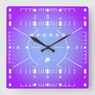 Horloge Carrée Le futur est maintenant