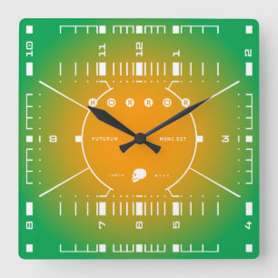 Horloge Carrée Le futur est maintenant