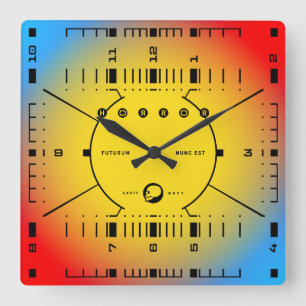 Horloge Carrée Le futur est maintenant