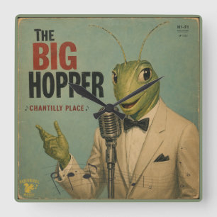 Horloge Carrée Le Grand Album Hopper : une parodie