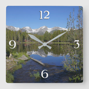 Horloge Carrée Le lac Sprague II du parc national Rocky Mountain