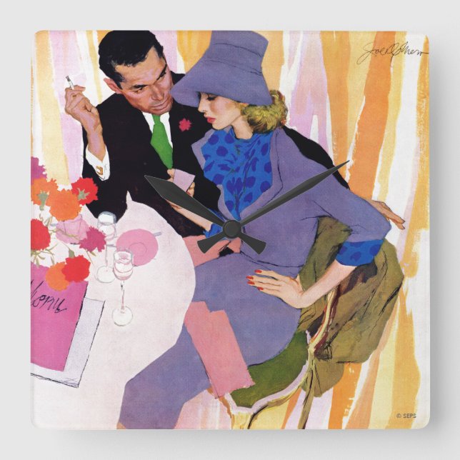 Horloge Carrée Le mariage n'est pas pour moi (Recto)