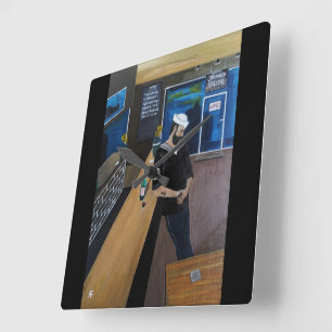 Horloge Carrée Le Marin Ivre Peinture d'Alfred Fox