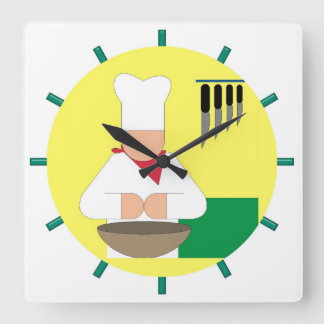 Horloge Carrée Le Patron de Kitchen Clock