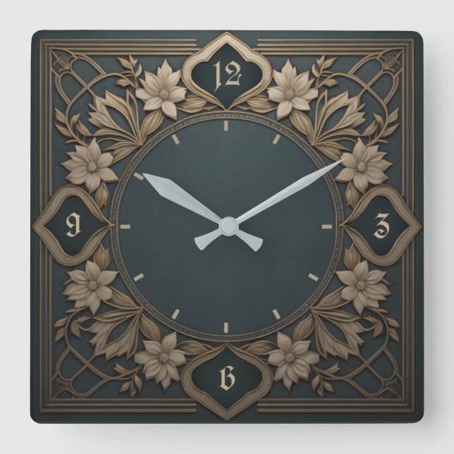 Horloge Carrée Le plus beau Art Déco (Recto)