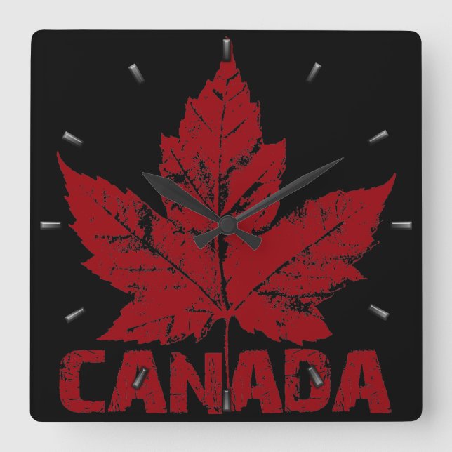 Horloge Carrée Le poison de Wall Clock Cool Canada (Recto)