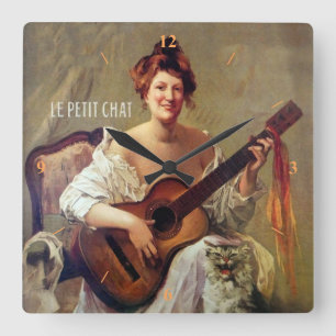Horloge Carrée Le Savon, affiche vintage française.